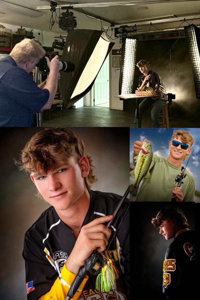 Houma Photographer Kirk Voclain Senior boy fishing