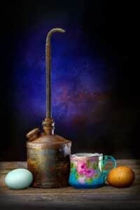 Food Photography of Egg, Oil, and Coffee Cup by Kirk Voclain Photography Houma Louisiana