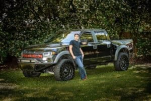 High School Senior Boy with his Truck by Kirk Voclain
